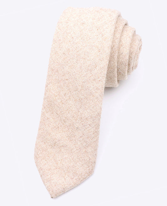 Cravate Beige n°2 Homme en Laine | Claude - Unipap's