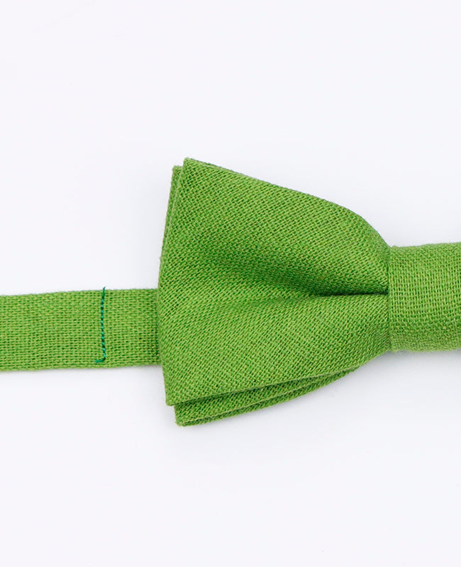 Noeud Papillon Vert n°4 Enfant en Lin | Basile - Unipap's
