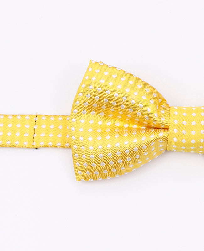 Noeud Papillon Jaune n°1 à Pois Enfant en Polyester | Louis - Unipap's