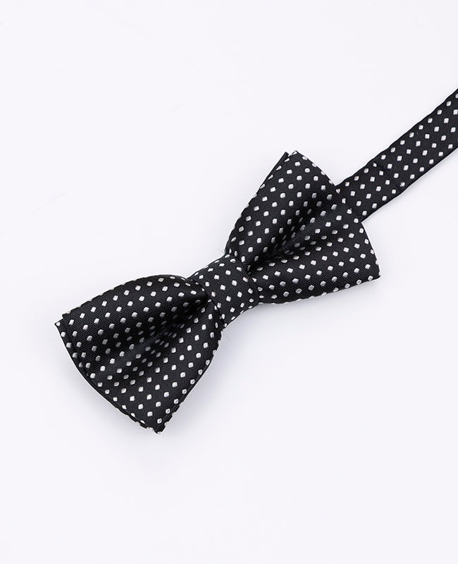 Noeud Papillon Noir n°2 à Pois Enfant en Polyester | Louis - Unipap's