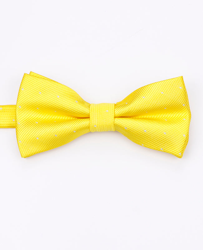 Noeud Papillon Jaune n°1 à Pois Homme en Polyester | Georges - Unipap's
