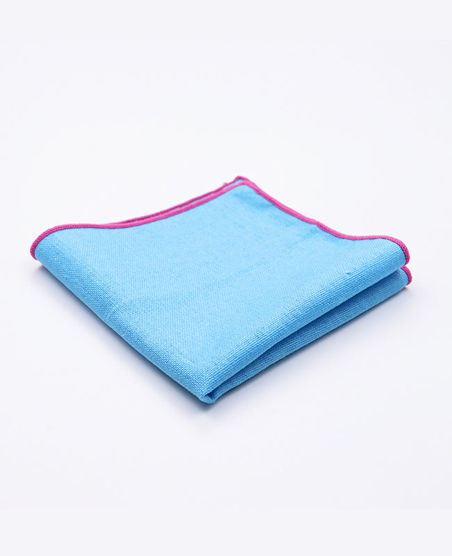 Pochette de Costume Bleu n°2 en Lin | Basile - Unipap's